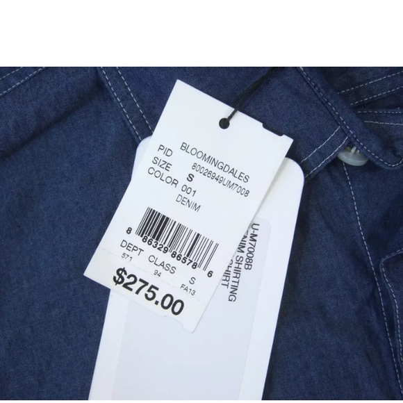 U CLOTHING Dark Blue Utility Buttom Down Shirt - Picture 4 of 9